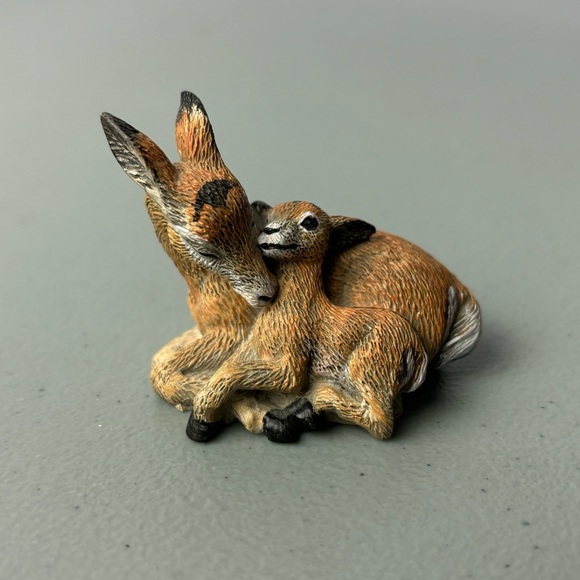 Vintage Mini Animal Figurine Antelope Gazelle with Baby Bone china? - Picture 1 of 8